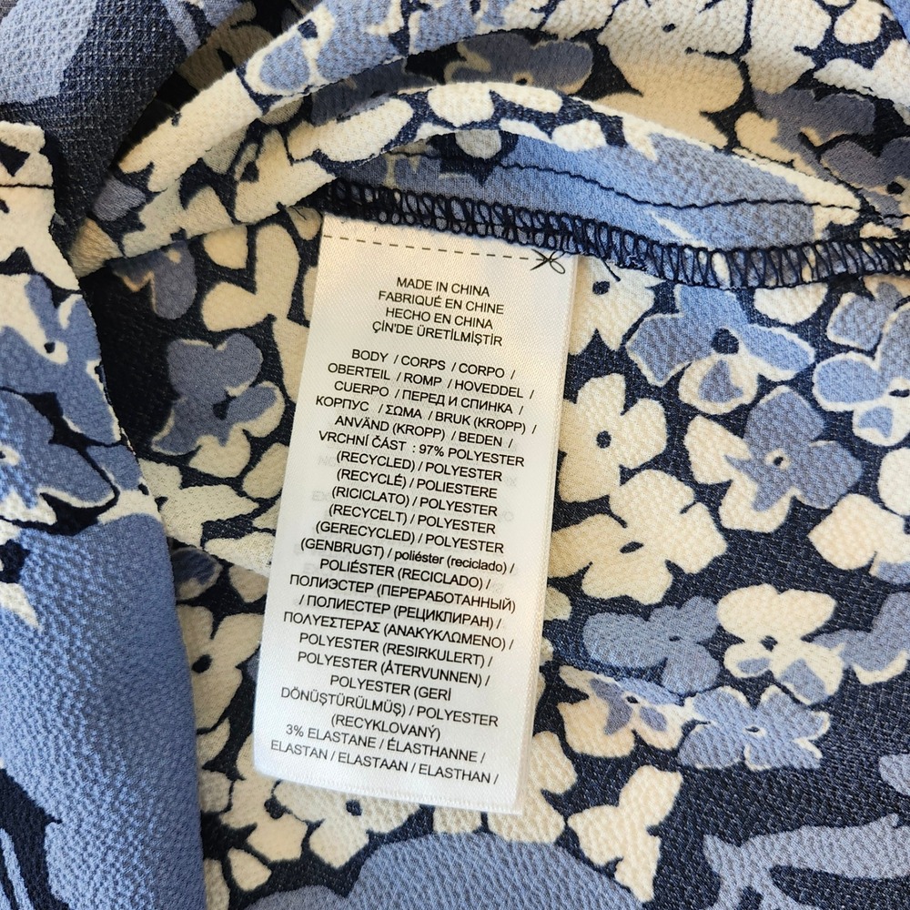 NWT Lauren Ralph Lauren Floral Print Ruffle V-Neck Blouse peasant Top shirt XL - Picture 4 of 5